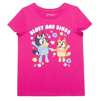 Girls 4-8 Jumping Beans Bluey & Bingo Short Sleeve Graphic Tee