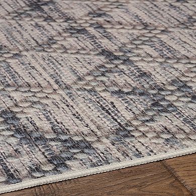 Linon Mirage Macomb Cream Blue Rug