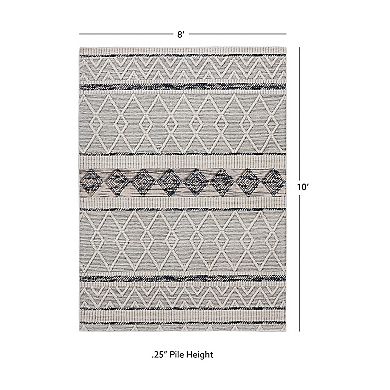 Linon Mirage Novi Cream Gray Rug