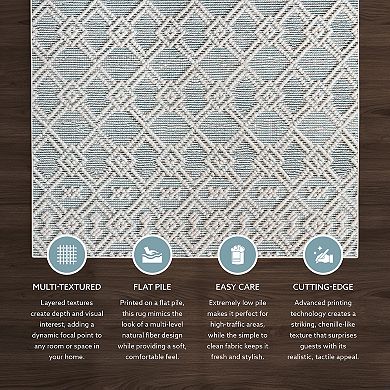 Linon Mirage Helia Cream Rug