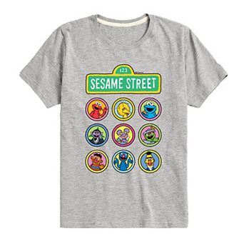 Boys 8-20 Sesame Street Character Grid Graphic Tee