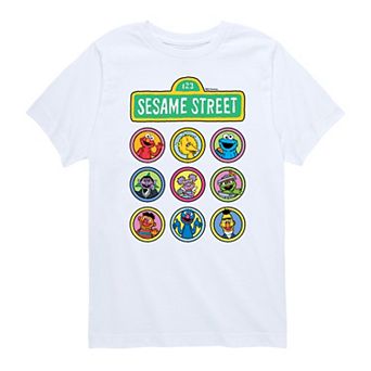 Boys 8-20 Sesame Street Character Grid Graphic Tee