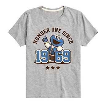 Boys 8-20 Sesame Street Cookie Monster Number One Graphic Tee