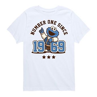 Boys 8-20 Sesame Street Cookie Monster Number One Graphic Tee
