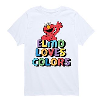 Boys 8-20 Sesame Street Elmo Loves Colors Graphic Tee