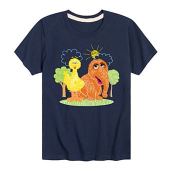 Boys 8-20 Sesame Street Big Bird Mr. Snuffleupagus Graphic Tee