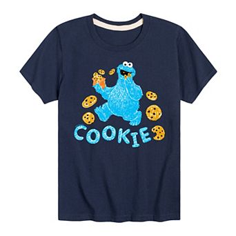 Boys 8-20 Sesame Street Scribble Cookie Monster Graphic Tee