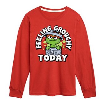 Boys 8-20 Sesame Street Feeling Grouchy Long Sleeve Graphic Tee