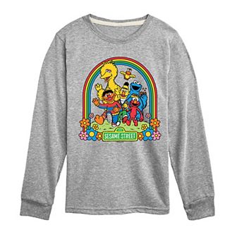 Boys 8-20 Sesame Street Rainbow Long Sleeve Graphic Tee
