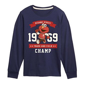Boys 8-20 Sesame Street Elmo Track & Field Champ Long Sleeve Graphic Tee