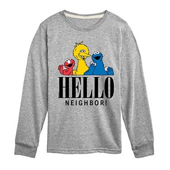 Boys 8-20 Sesame Street Hello Neighbor Long Sleeve Graphic Tee