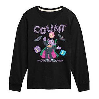 Boys 8-20 Sesame Street Count Von Count Long Sleeve Graphic Tee