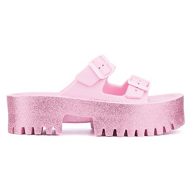 Olivia Miller Women's Sparkles Slide Sandals