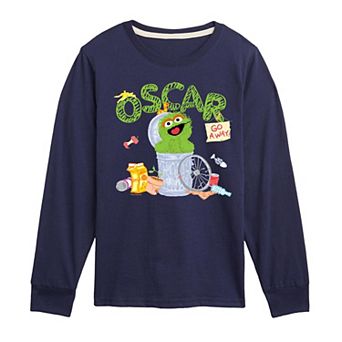 Boys 8-20 Sesame Street Oscar Long Sleeve Graphic Tee
