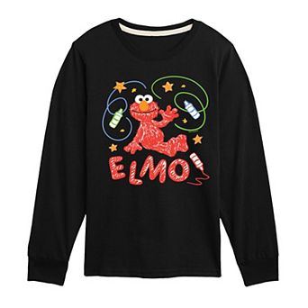 Boys 8-20 Sesame Street Scribble Elmo Long Sleeve Graphic Tee