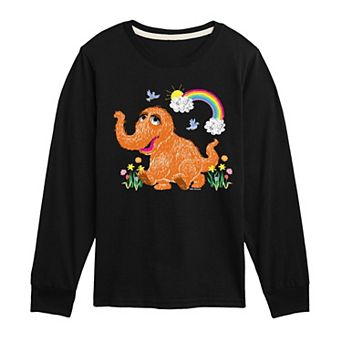 Boys 8-20 Sesame Street Scribble Mr. Snuffleupagus Long Sleeve Graphic Tee