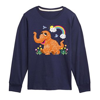 Boys 8-20 Sesame Street Scribble Mr. Snuffleupagus Long Sleeve Graphic Tee