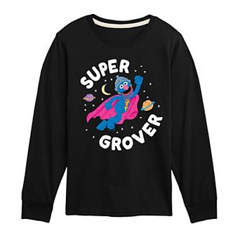 Boys 8-20 Sesame Street Super Grover Long Sleeve Graphic Tee