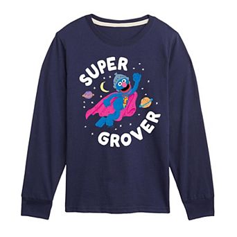 Boys 8-20 Sesame Street Super Grover Long Sleeve Graphic Tee