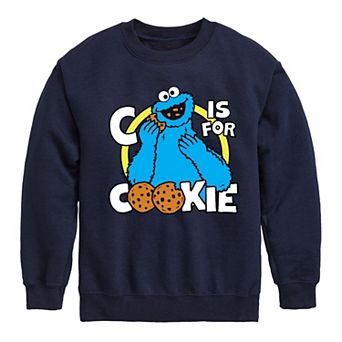 Boys 8-20 Sesame Street C Is For Cookie Crew Fleece Sweatshirt
