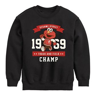 Boys 8-20 Sesame Street Elmo Track & Field Champ Fleece Sweatshirt