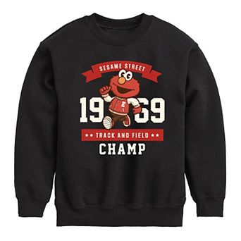 Boys 8-20 Sesame Street Elmo Track & Field Champ Crew Fleece Sweatshirt