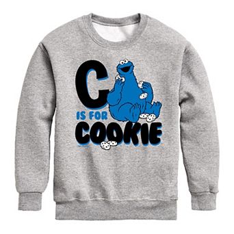 Boys 8-20 Sesame Street C Is For Cookie Fleece Sweatshirt