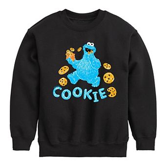 Boys 8-20 Sesame Street Scribble Cookie Monster Fleece Sweatshirt