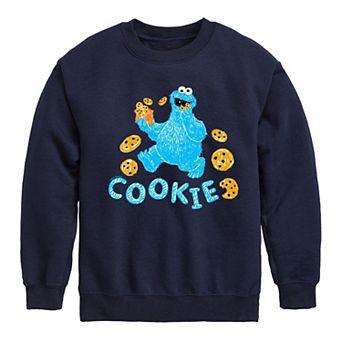 Boys 8-20 Sesame Street Scribble Cookie Monster Fleece Sweatshirt