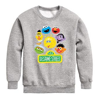 Boys 8-20 Sesame Street Group Crew Fleece Sweatshirt