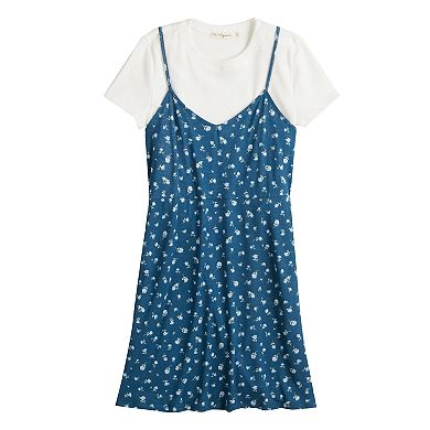 Juniors' Live To Be Spoiled 2-pc. Short Knit Dress and Tee Set