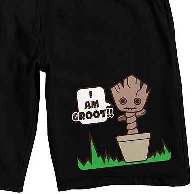 Men's Marvel Kawaii Baby Groot Pajama Shorts