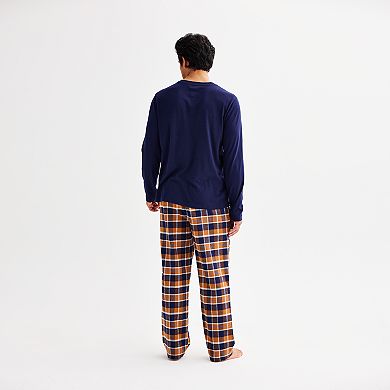 Men's Sonoma Goods For Life® Long Sleeve Pajama Shirt & Flannel Pajama Pants Set