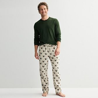 Men's Sonoma Goods For Life® Long Sleeve Pajama Shirt & Flannel Pajama Pants Set