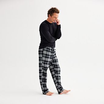 Men's Sonoma Goods For Life® 2 pc Long Sleeve Pajama Shirt & Flannel Pajama Pants Set