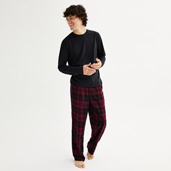 Men's Sonoma Goods For Life® 2 pc Long Sleeve Pajama Shirt & Flannel Pajama Pants Set
