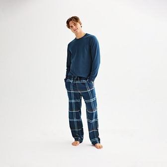 Men's Sonoma Goods For Life® 2 pc Long Sleeve Pajama Shirt & Flannel Pajama Pants Set