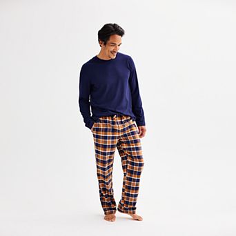 Men's Sonoma Goods For Life® 2 pc Long Sleeve Pajama Shirt & Flannel Pajama Pants Set