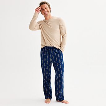 Men's Sonoma Goods For Life® 2 pc Long Sleeve Pajama Shirt & Flannel Pajama Pants Set