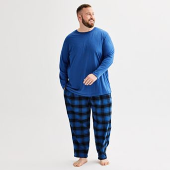 Big & Tall Sonoma Goods For Life® 2 pc Long Sleeve Pajama Top & Flannel Pajama Pant Set