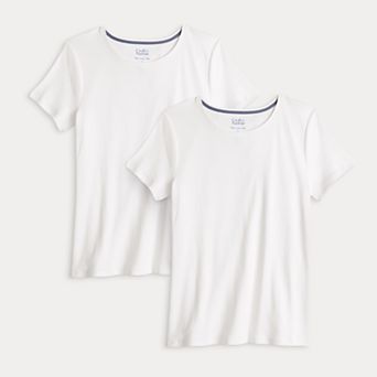 Plus Size Croft & Barrow® Crewneck Tee 2 Pack
