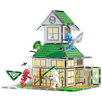PicassoTiles 64 pc Ninja Dojo House Themed, Magnetic Tiles Building Blocks for Kids 3+