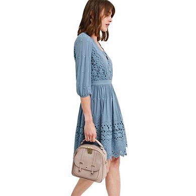 Sweet Talk Eyelet Mini Dress