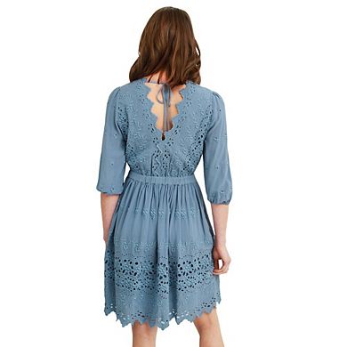 Sweet Talk Eyelet Mini Dress