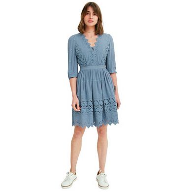 Sweet Talk Eyelet Mini Dress