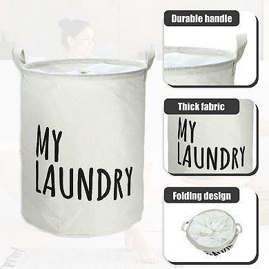 Foldable Laundry Hamper With Handle For Bedroom Bathroom 15.75"x19.69"