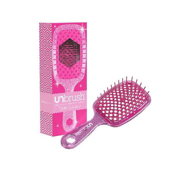 UNbrush Detangling Hair Brush - Glitter Pink