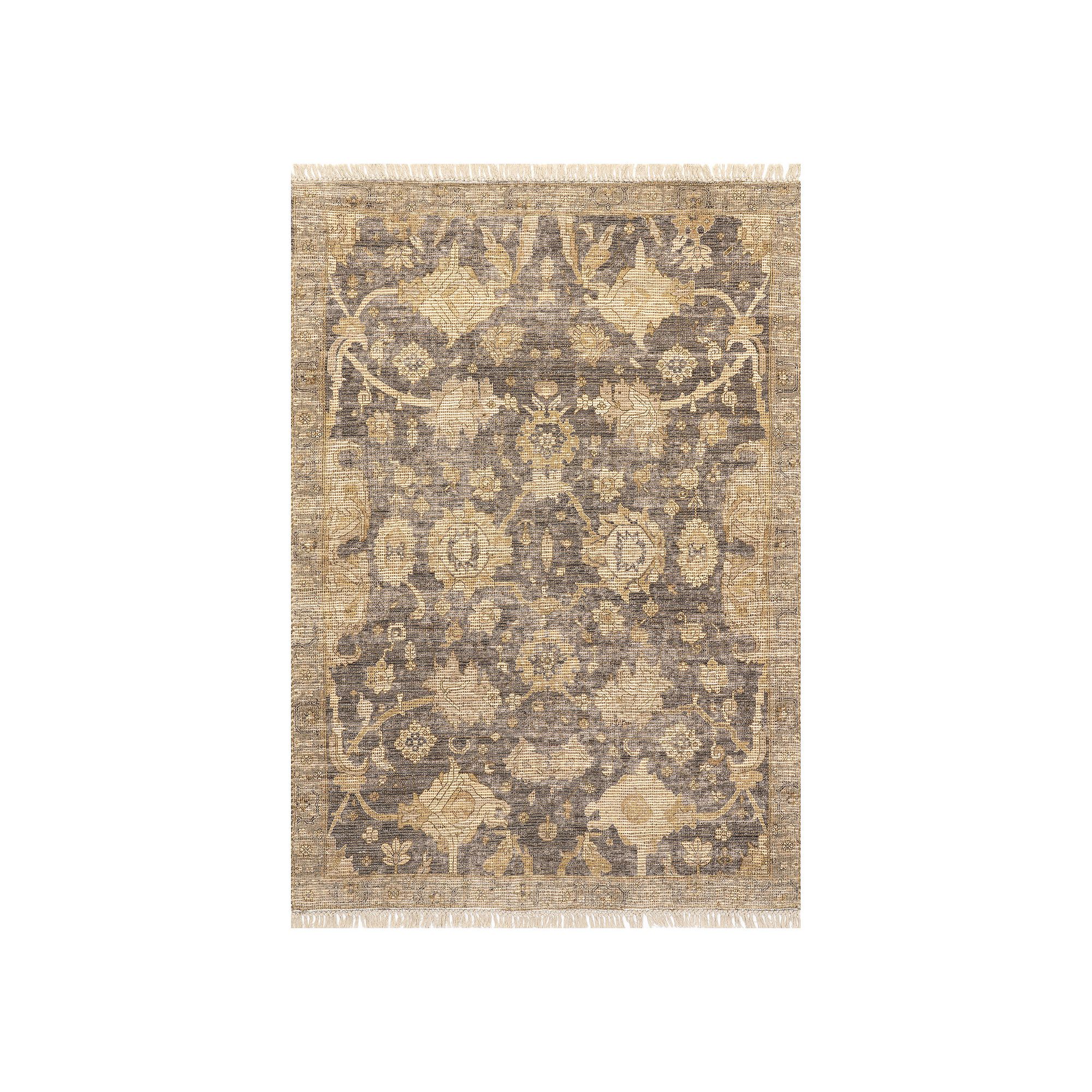 Rugs USA Marigold Vintage Tasseled Area Rug, Dark Brown