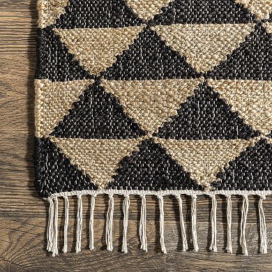 Lauren Liess Arrowroot Geometric Tasseled Area Rug