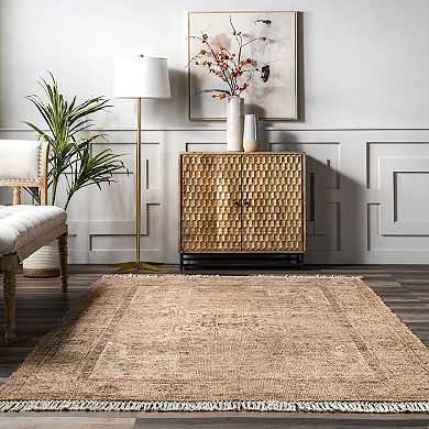 Rugs USA Lennox Persian Medallion Tassel Area Rug